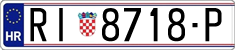 License plate of Croatia, Regular plates