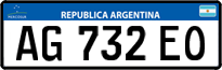 License plate of Argentina, Cars (Mercosur, AB 123 CD)