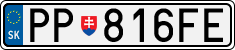 License plate of Slovakia, Cars