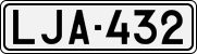 License plate of Finland, Cars