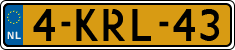 License plate of the Netherlands, Cars