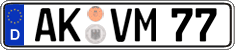 German license plate, Regular plates