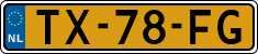 License plate of the Netherlands, Cars