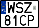 License plates of Poland, Special vehicles and motorcycles
