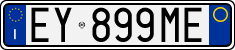 License plate of Italy, Cars (1994 year series)