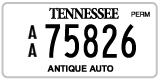 Tennessee, Antique (AA 12345)