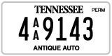 Tennessee, Antique (AA 12345)