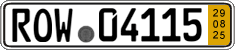 German license plate, Short-term transit plates