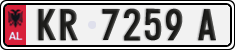 License plate of Albania, Cars (1993)