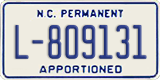 North Carolina, Apportioned Trailer (L-123456)