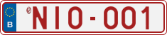 License plate of Belgium, Vanity Plates (2014)