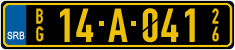 License plate of Serbia, Diplomatic