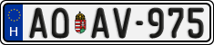 license plates of Hungary, Regular plates (2022)