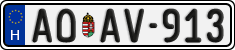 license plates of Hungary, Regular plates (2022)