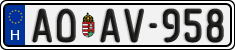 license plates of Hungary, Regular plates (2022)