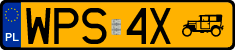 License plates of Poland, Oldtimers