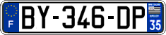 French license plate, SIV (ordinary)