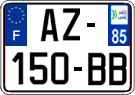 French license plate, SIV (ordinary)