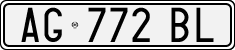 License plate of Italy, Cars (1994 year series)