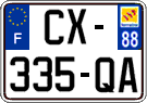 French license plate, SIV (ordinary)