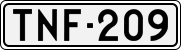 License plate of Finland, Cars