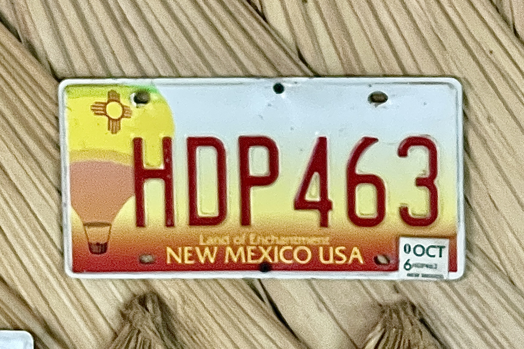 HDP463, License plate without vehicle 