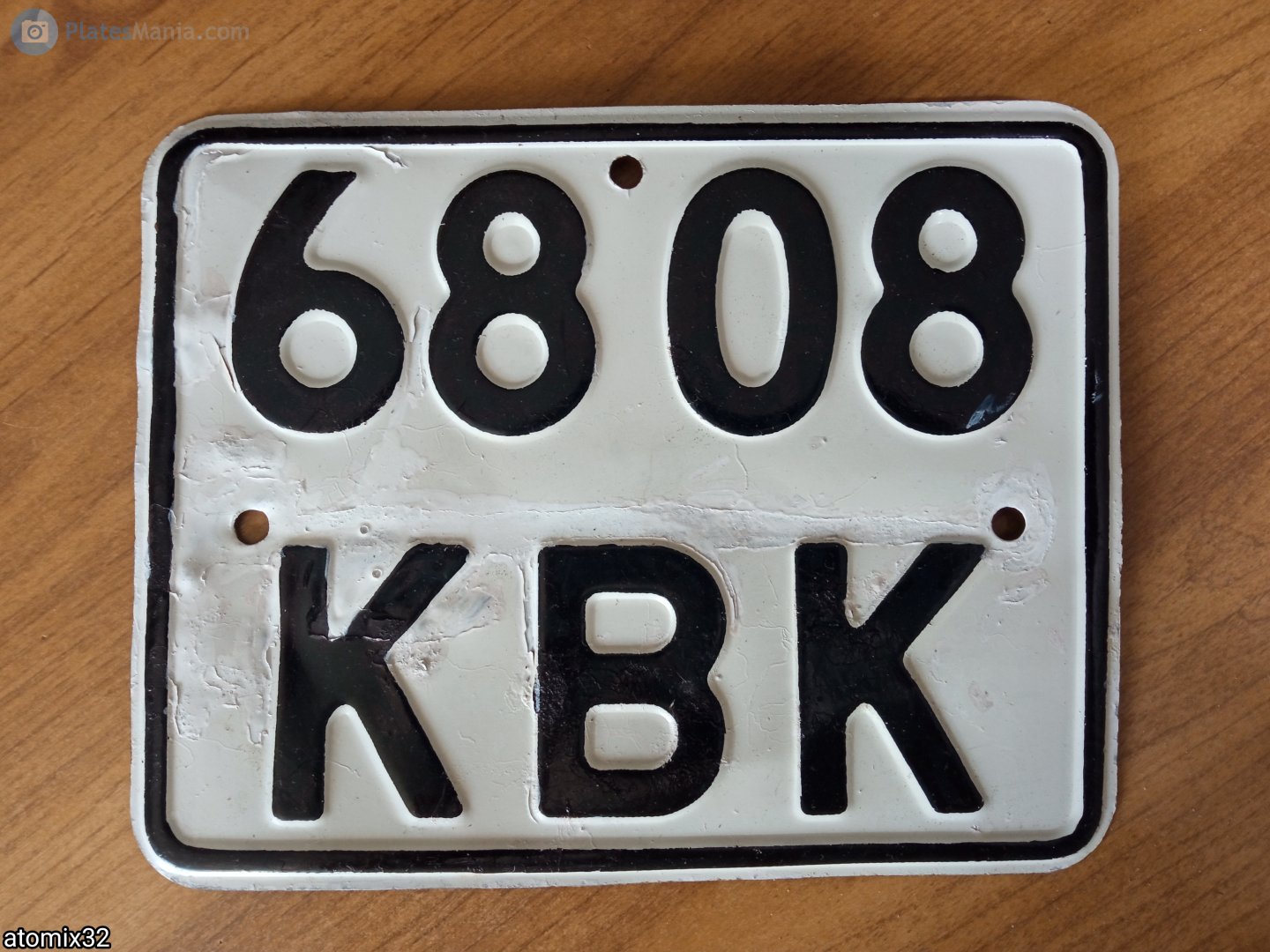 6808 КВК, License plate without vehicle 