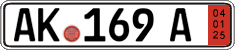 German license plate, Export transit plates