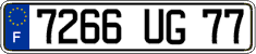 French license plate, FNI