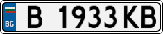 License plate of Bulgaria, Cars