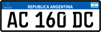 License plate of Argentina, Cars (Mercosur, AB 123 CD)