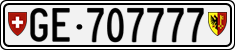 License plate of Switzerland, Cars