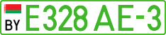 License plate Belarus, Electric vehicles (cars)