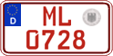German license plate, Red license plates