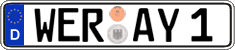 German license plate, Regular plates
