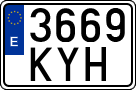 License plates of Spain, Ordinary (2000)