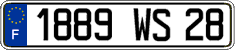 French license plate, FNI