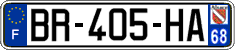 French license plate, SIV (ordinary)