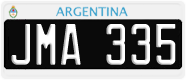 License plate of Argentina, Cars (1995, ABC 123)