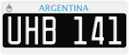 License plate of Argentina, Cars (1995, ABC 123)