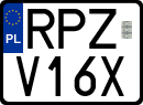 License plates of Poland, Special vehicles and motorcycles