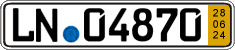 German license plate, Short-term transit plates