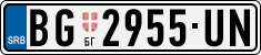 License plate of Serbia, Cars
