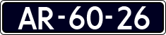 License plate of the Netherlands, Imported oldtimers (cars)