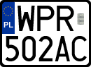 License plates of Poland, Regular car plates