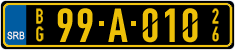 License plate of Serbia, Diplomatic