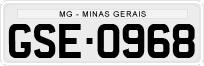 License plate of Brazil, Private owners (1990)