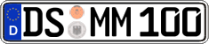 German license plate, Regular plates