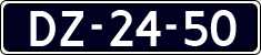 License plate of the Netherlands, Imported oldtimers (cars)