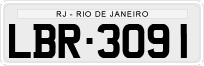 License plate of Brazil, Private owners (1990)